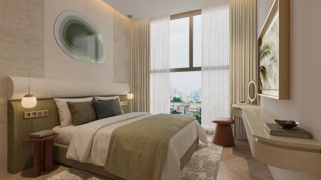 Phòng ngủ phụ căn mẫu 3 phòng ngủ