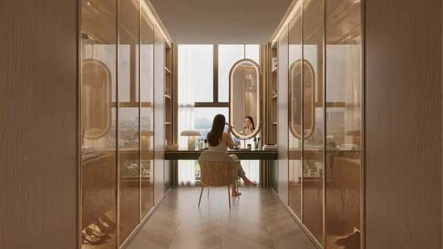 Phòng thay đồ căn mẫu 3 phòng ngủ